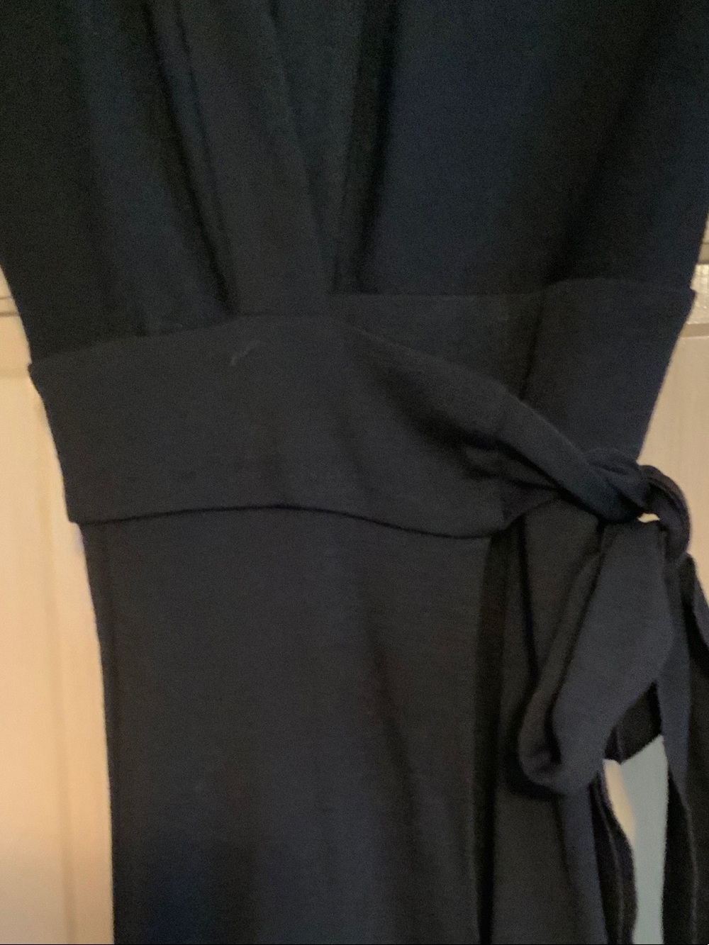 Diane Von Furstenberg Black Wrap Midi Dress - Picture 3 of 8